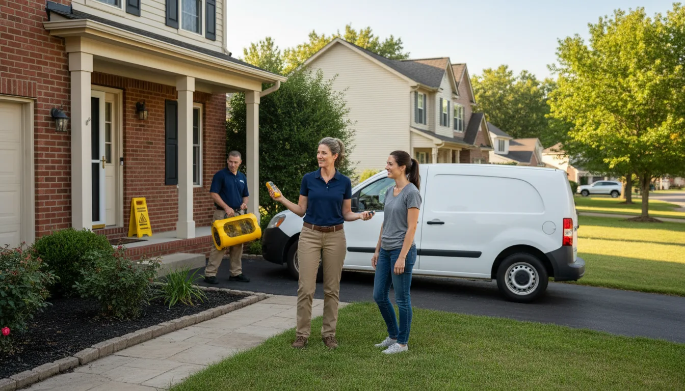 Residential water damage restoration in West Lafayette, OH
